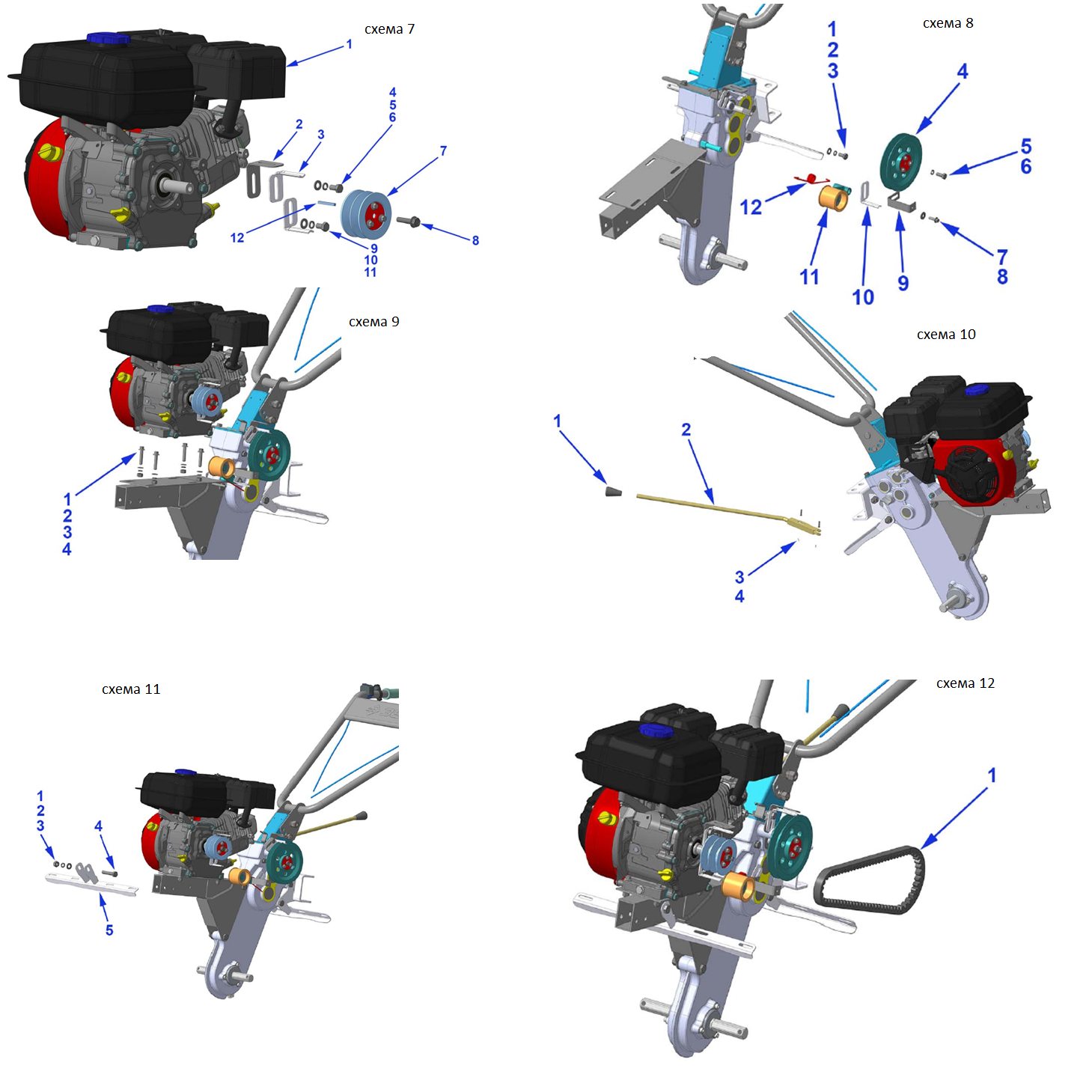 Мотоблок бензиновый с понижающей передачей МТБ-400 У