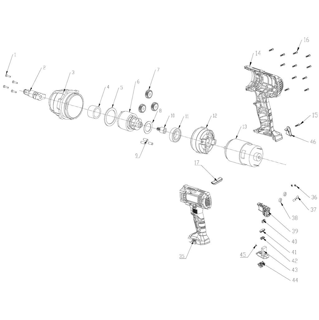 Гайковерт ударный, без АКБ, в коробке ГУЛ-410