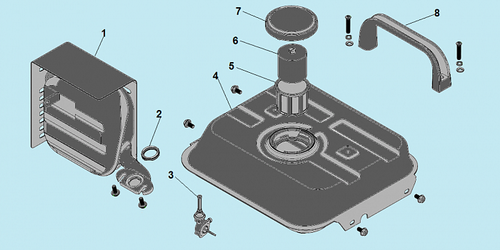 5 ГЛУШИТЕЛЬ - БАК ГЕНЕРАТОР CHAMPION GG951DC