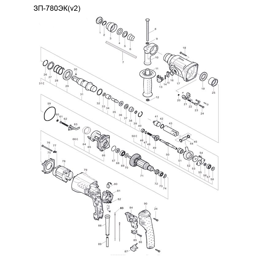 Перфоратор SDS-plus ЗП-780ЭК